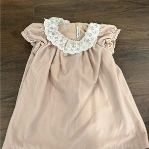 Janie and jack cream Dress with Lace Collar